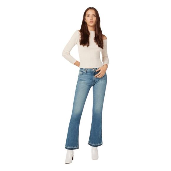 Hudson Barbara High-Rise Bootcut Crop Jeans Blue Medium Indigo Wash Denim 30 - Picture 2 of 13